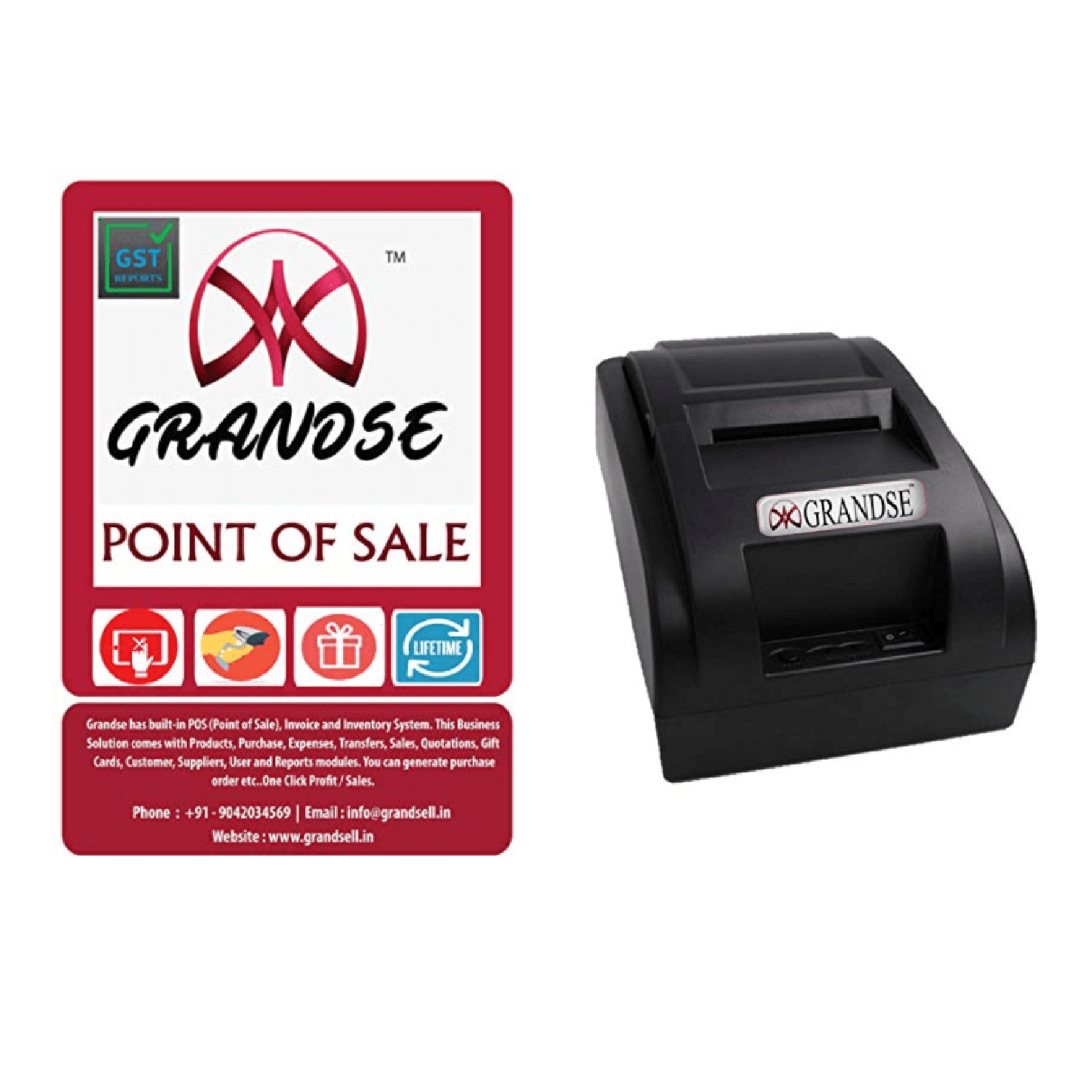Grandse Billing Software With 58mm Pos Printer - Grandsell