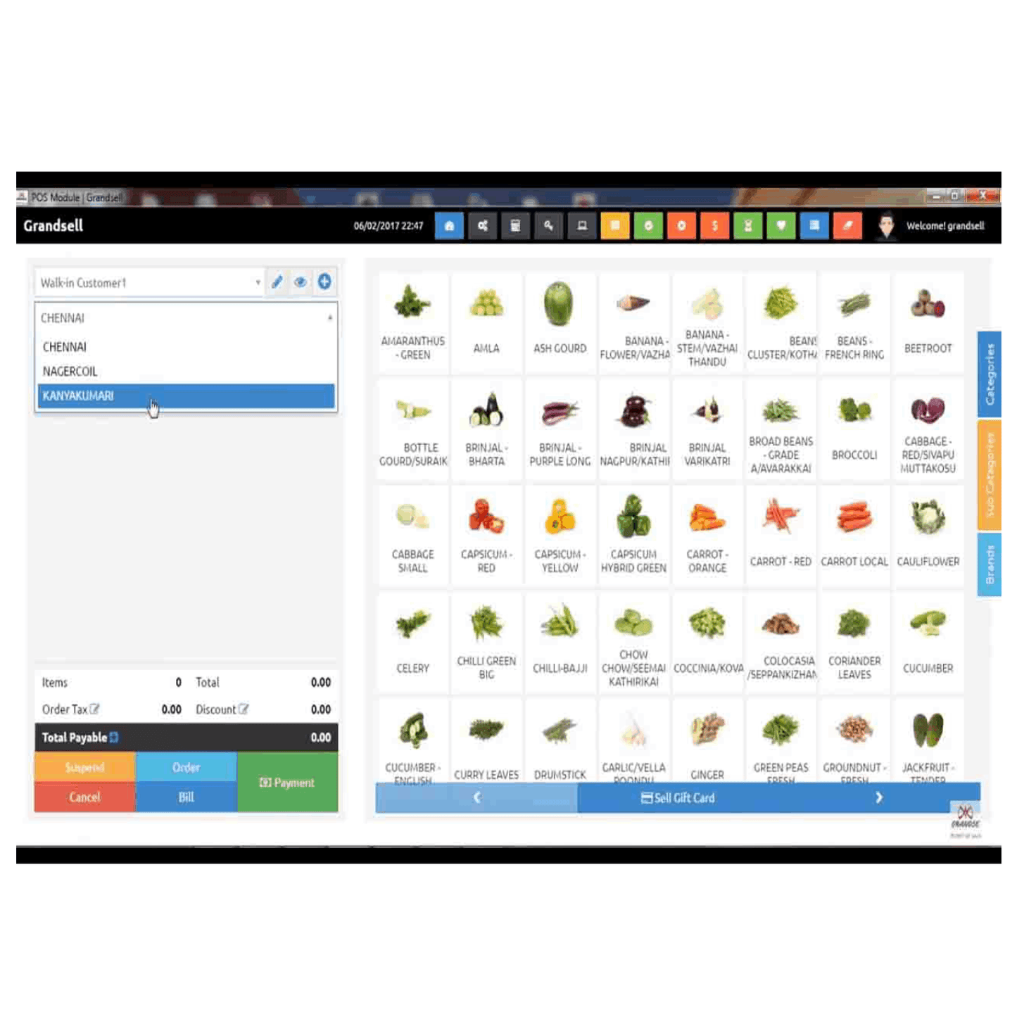 Grandse POS billing Software + Barcode Scanner + 80mm Thermal Printer | Supermarket & Retail Billing Bundle - Grandsell
