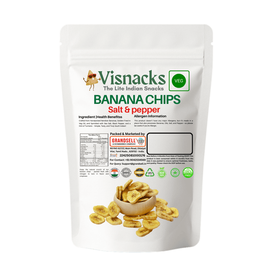Visnacks Banana Chips Salt & Pepper 1 Kg - Grandsell